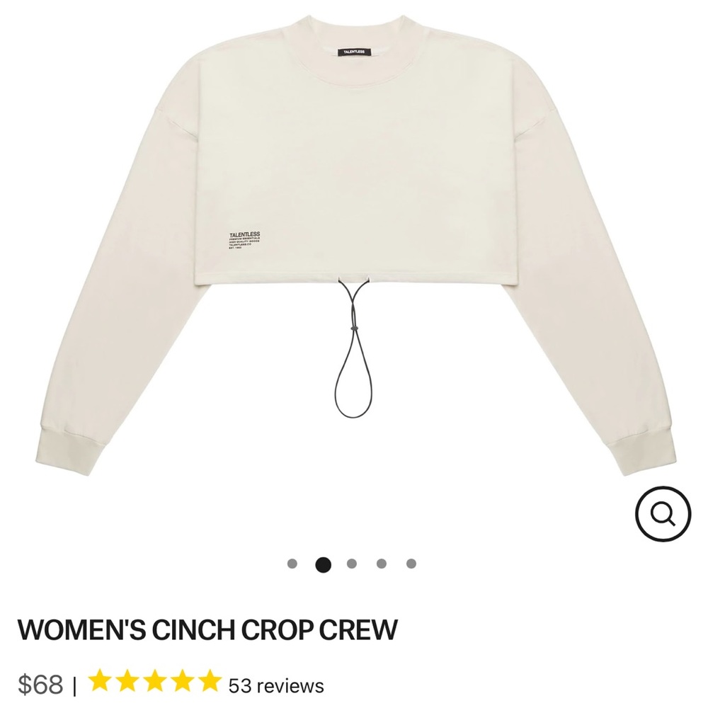 Talentless cropped crew neck